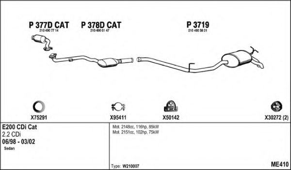 FENNO ME410 Exhaust System